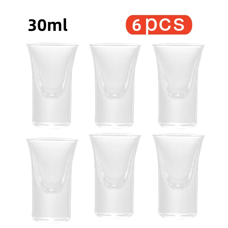 30 مللي/60 مللي النار الزجاج كؤوس كوب كوكتيل الزجاج المنزلية الصغيرة كأس للنبيذ حامل الكأس سميكة الأرواح كوب كؤوس مشروبات الحفلات #6