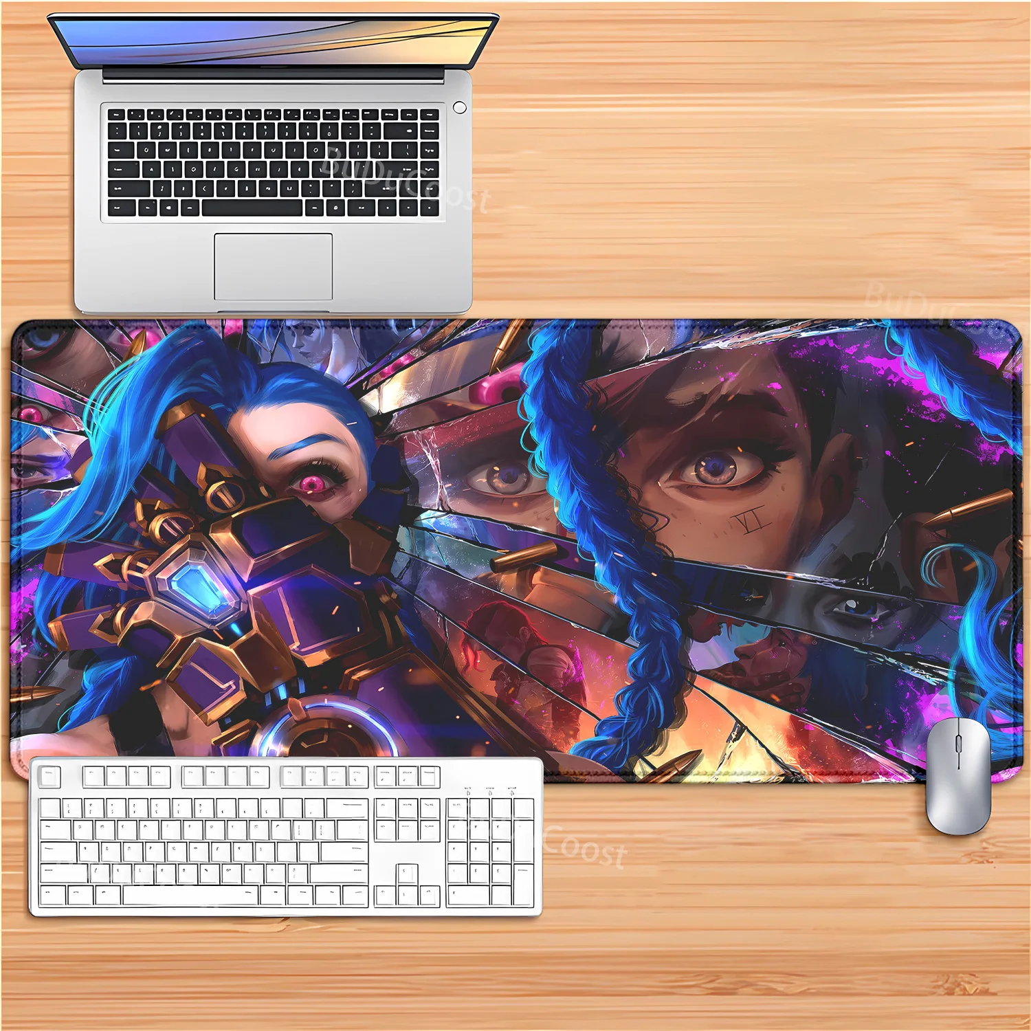 

High Quality League of Legends LOL Jinx Gaming teclado mouse pad PC Laptop Gamer mousepad Anime Antislip Mat Keyboard DeskMat