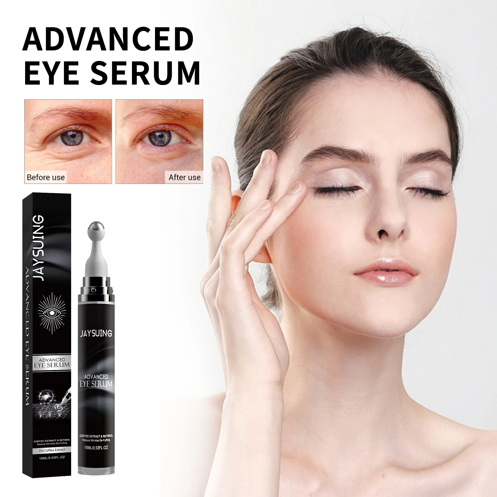 

Roller Eye 1-4PCS Cream Massaging Applicator Reduces Fine Lines Puffiness Dark Circles Eye Bags Soothes Firms Brightens Eye Area
