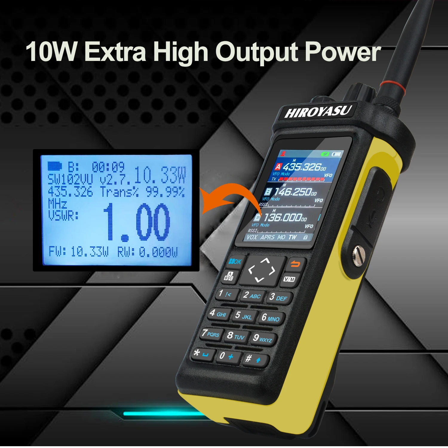 FM/AM/SSB 10W 블루투스 프로그램 GPS 단파 다중 밴드 DTMF 스크램블러 FM 아마추어 햄 무전기 히로야스 HI-UV850Pro