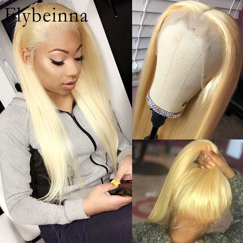 Long Length 613 Blonde Straight 13x6 HD Lace Frontal Wig Brazilian Remy 40 Inch 13x4 Transparent Lace Front Wigs Human Hair Wig