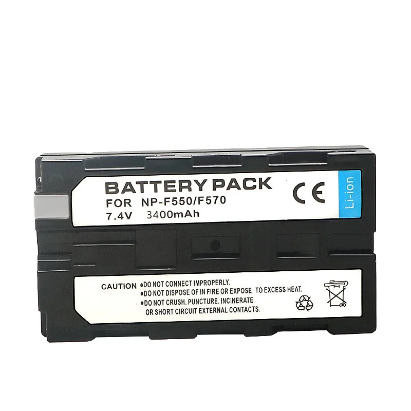4 pz NP-F550 NP-F570 NP F550 F570 batteria fotocamera + LED doppio caricatore con porta di tipo C per Sony NP-F330 NP-F530 NP-F570 NP-F730