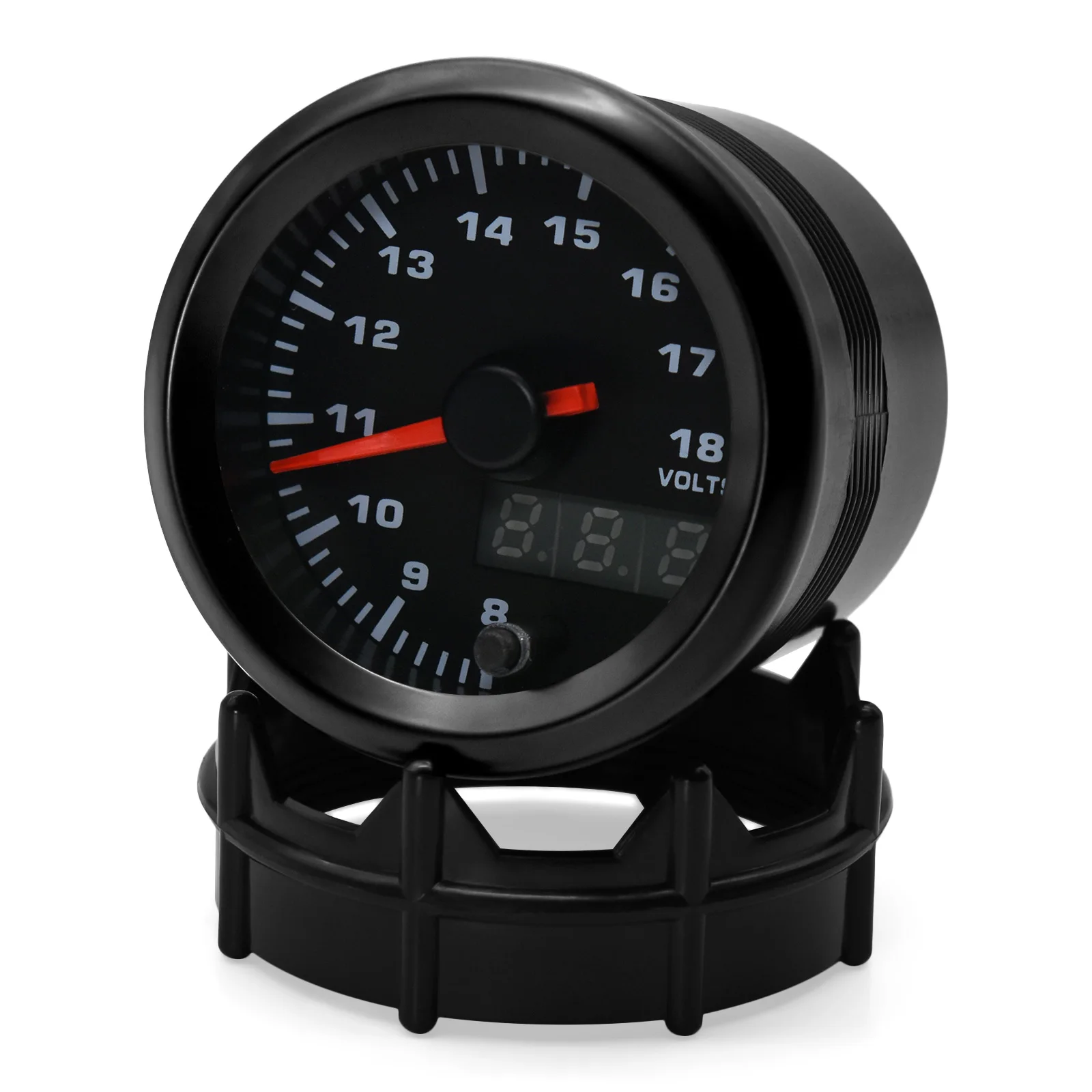 AD 7 Colors Backlight Voltmeter 52mm Voltage Gauge Waterproof Car Gauge Volt  Indicator 8~18V Battery Tester Accessories view 4