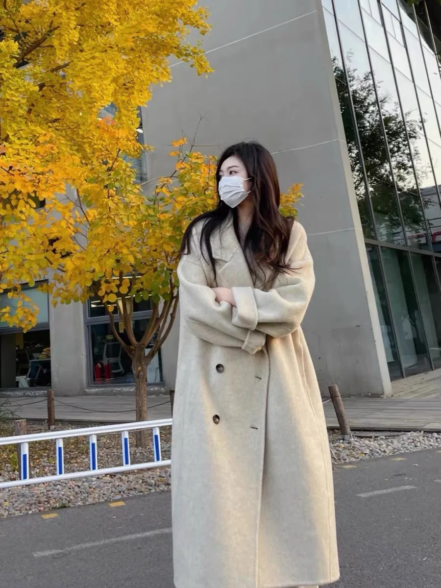 

Oaeal Double-Sided Camere Coat Women's Mid-Length Woolen Outerwear Korean Sle Autumn Winter New Arrival Ele Feeling