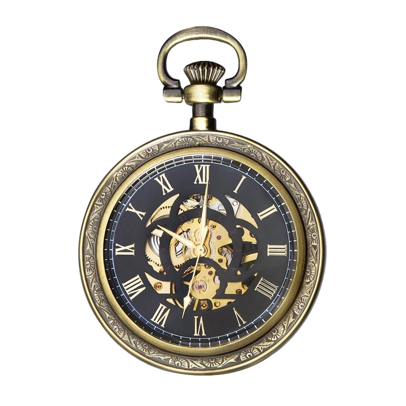 1pc Vintage Style Mechanical Pocket Watch with Thickened Chain This pocket watch is perfect as a holiday gift for your family