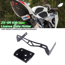 For KAWASAKI NINJA ZX-6R 636 License Plate Holder LOW-MOUNT FENDER ELIMINATOR BRACKET For KAWASAKI NINJA ZX-6R 636 2024+