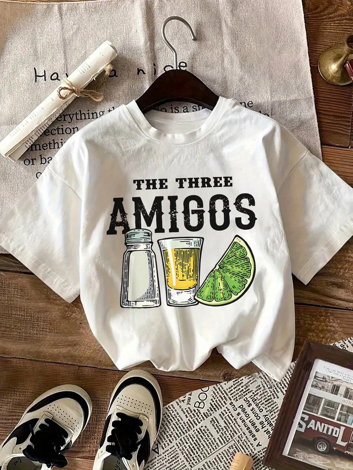 Die Drei Amigos Druck T-Shirts Frauen Sommer Baumwolle Tops Bequeme Oansatz Übergroßen Kurzarm T-shirts Casual Frau Kleidung