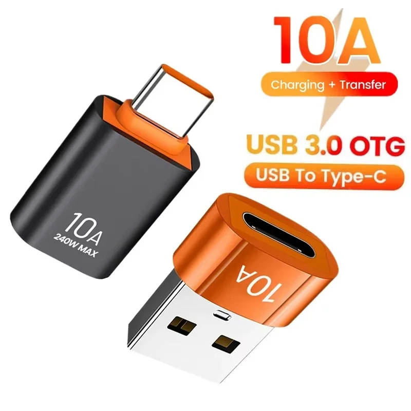 10A USB A To USB C OTG Adapter Type C to USB 3.0 Converter USB 3.0 Adapter USB To Type C OTG Connector For Phone Laptops Macbook