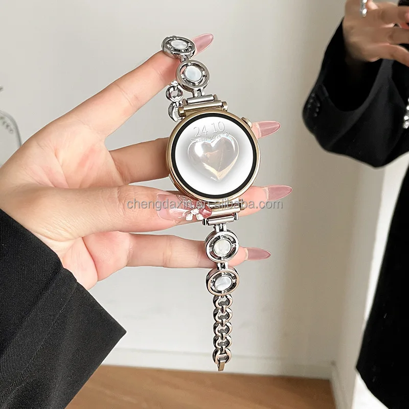 

For Huawei GT5 GT4 Watch Three Styles with Diamond Girls Advanced Metal Watch Band Huawei GT5 GT4 41 46mm