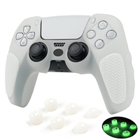 For PS5 Controller Silicone Cover Anti-Slip Design Shockproof & Anti-Scratch Transparent Soft Case for PS5 Joystick Gamepad Skin