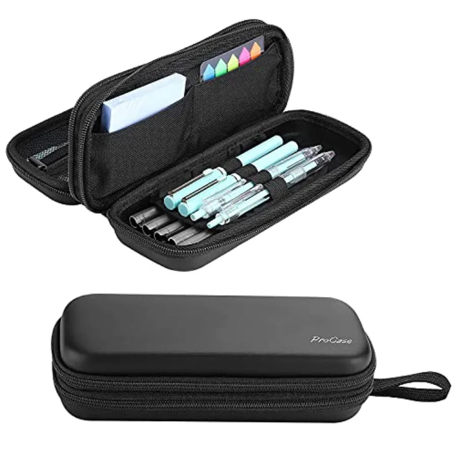 

Pen Pencil Case, 2-Layer EVA Zipper Pencil Box Pouch Large Capacity Stationery Storage Organizer for School Office Supplies