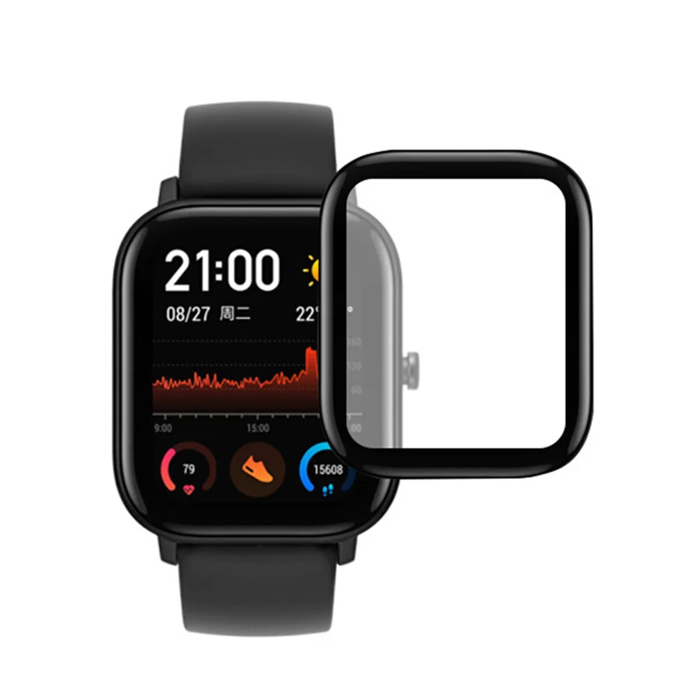 1~10PCS Tempered Soft Glass Watch Film For HuaMi Amazfit BiP S U Screen Protector For HuaMi Amazfit GTS 2 2E 2