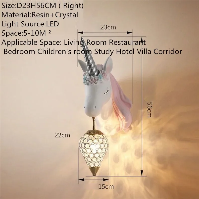 ULANI Contemporary Unicorn Wall Lamp Creative Living Room Bedroom Study Villa Hotel Children's Room Aisle LED Decoration Light