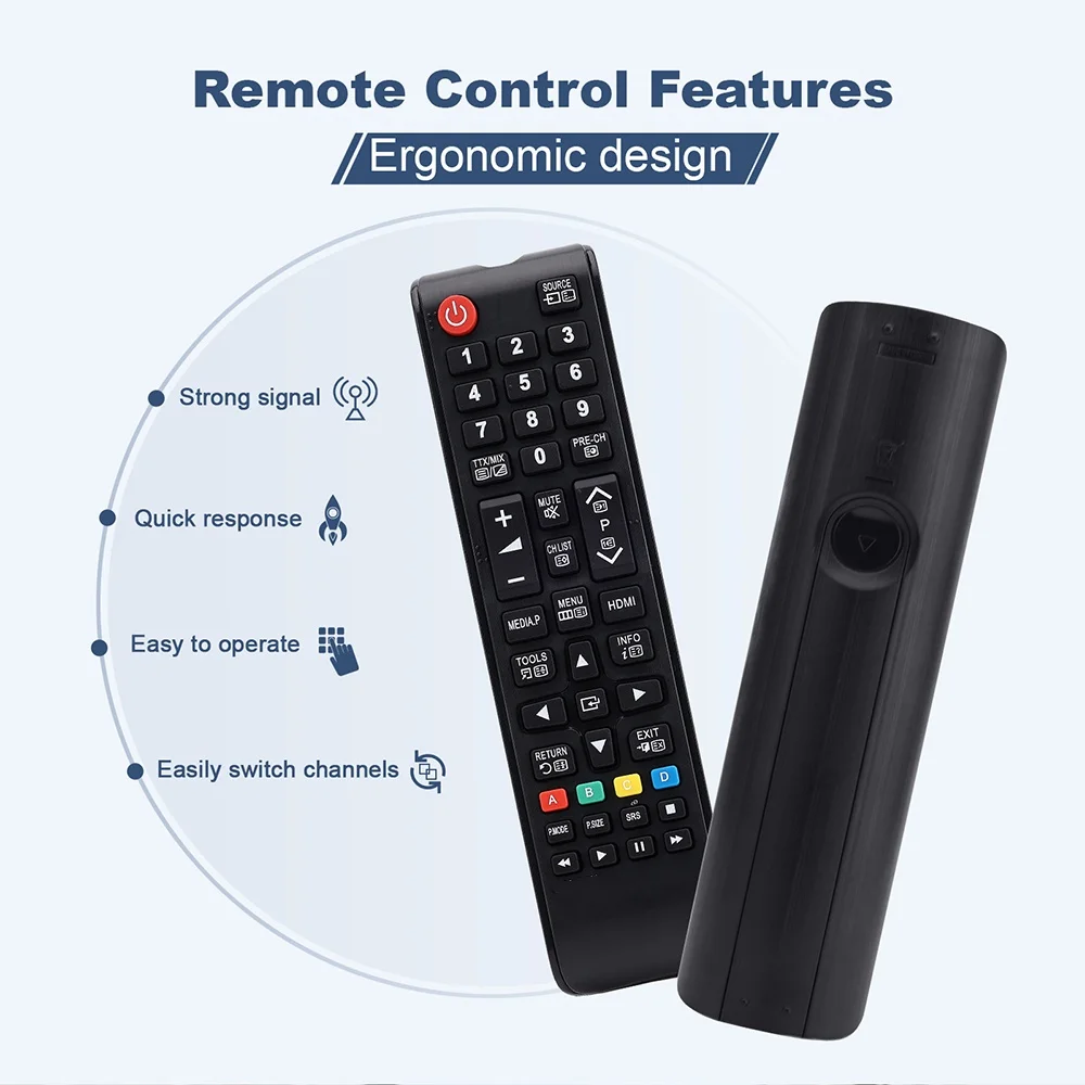 Controle remoto portátil para televisão, controle inteligente universal para tv samsung, para entretenimento, funciona com comando de voz de vários modelos