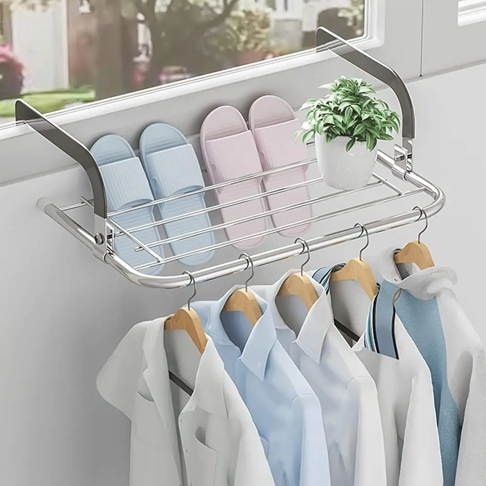 

Portable Stainless Steel Clothes Drying Rack for Socks, Underwear & Bras, Space-Saving Indoor Airer (69cm)