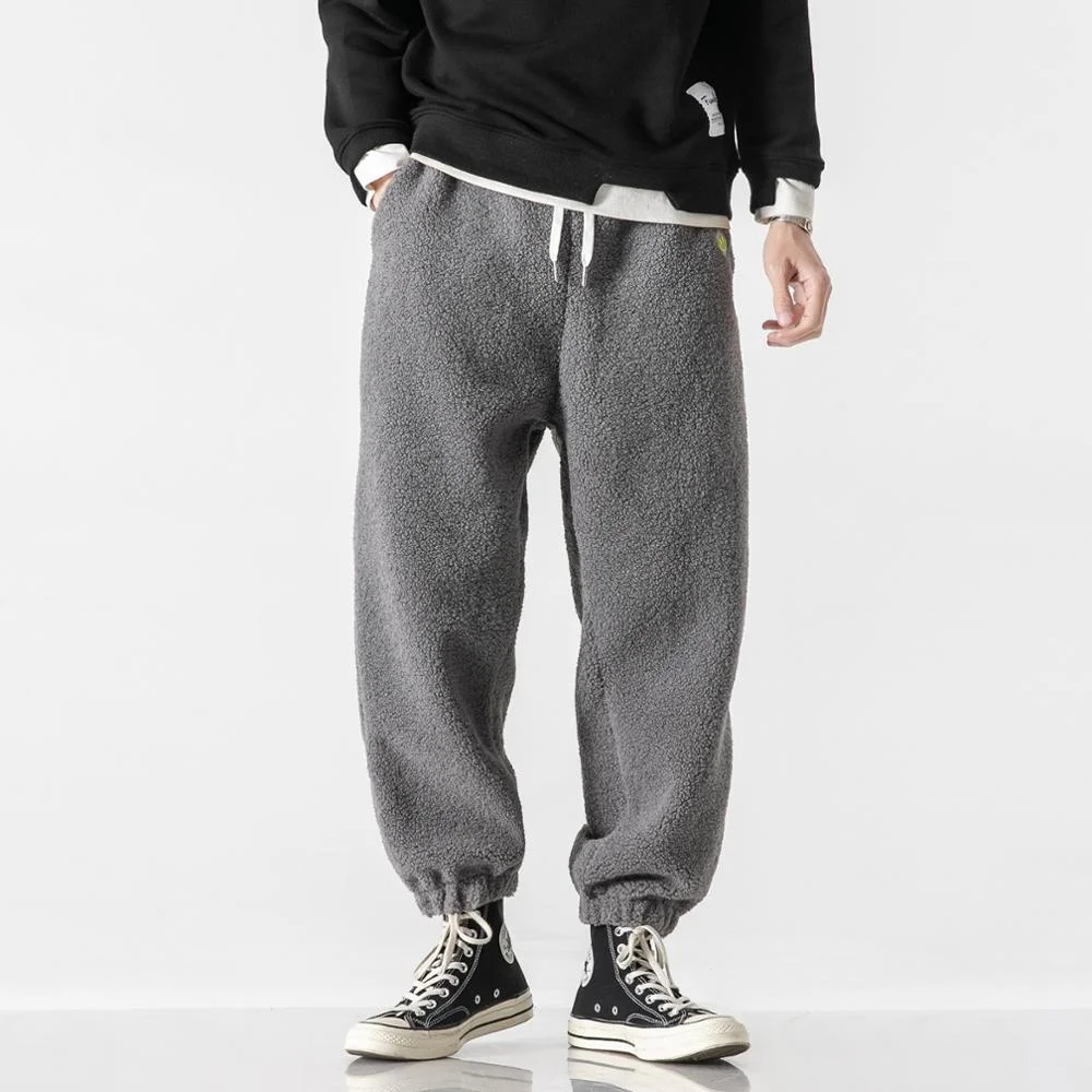 Autumn Winter Polar Fleece Thick Casual Baggy Pants Harajuku Fashion Harem Pants Men Clothing Plus Size Joggers 5XL