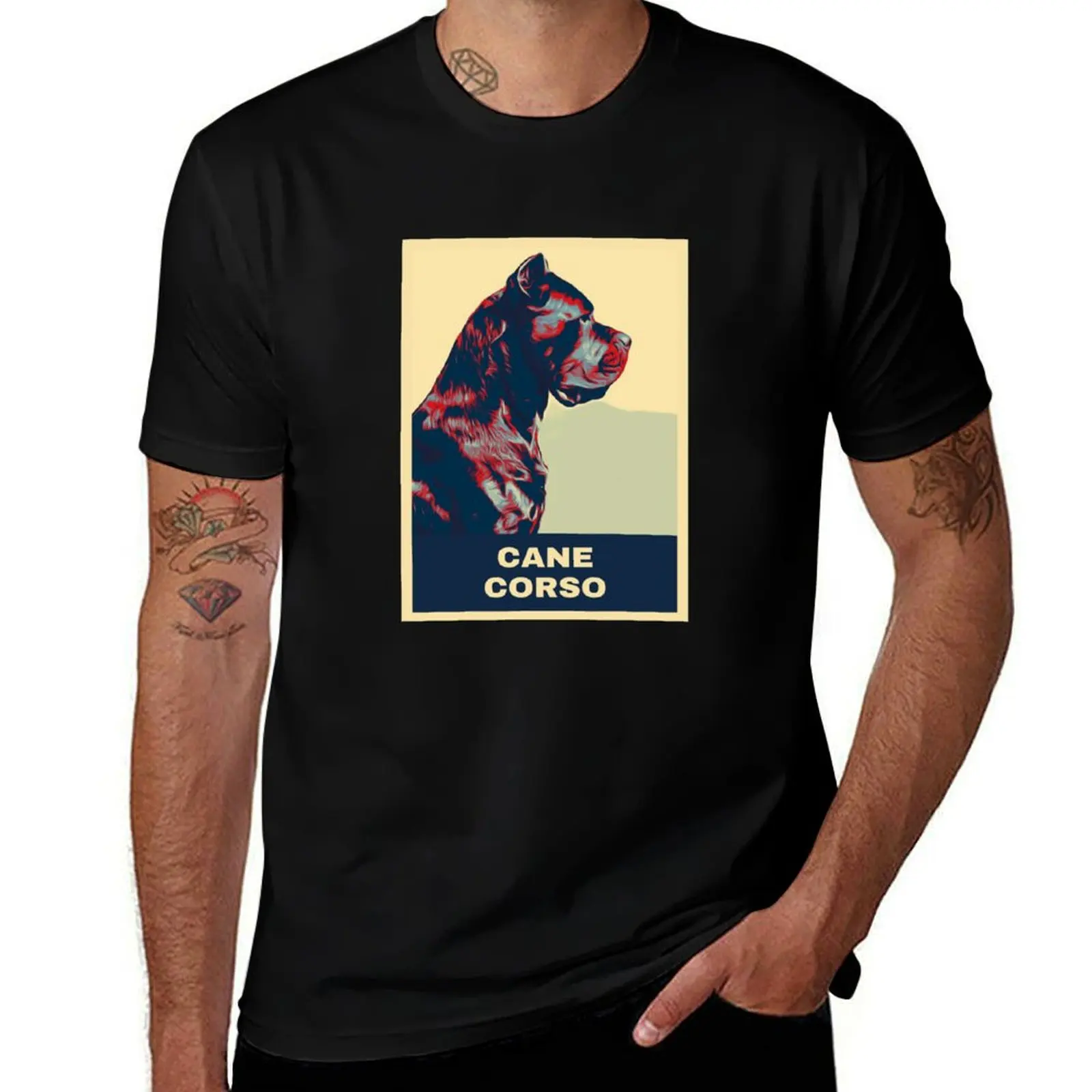 

T-Shirt funny man cotton t for Cane t Cartoon Corso shirts man shirts for men