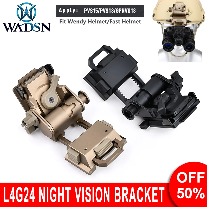 

WADSN Fast Helmet Mount L4G24 Night Vision Device Bracket​ Fit Wendy Helmets PVS15/PVS18/GPNVG18 Night-Vision Base Adjustable