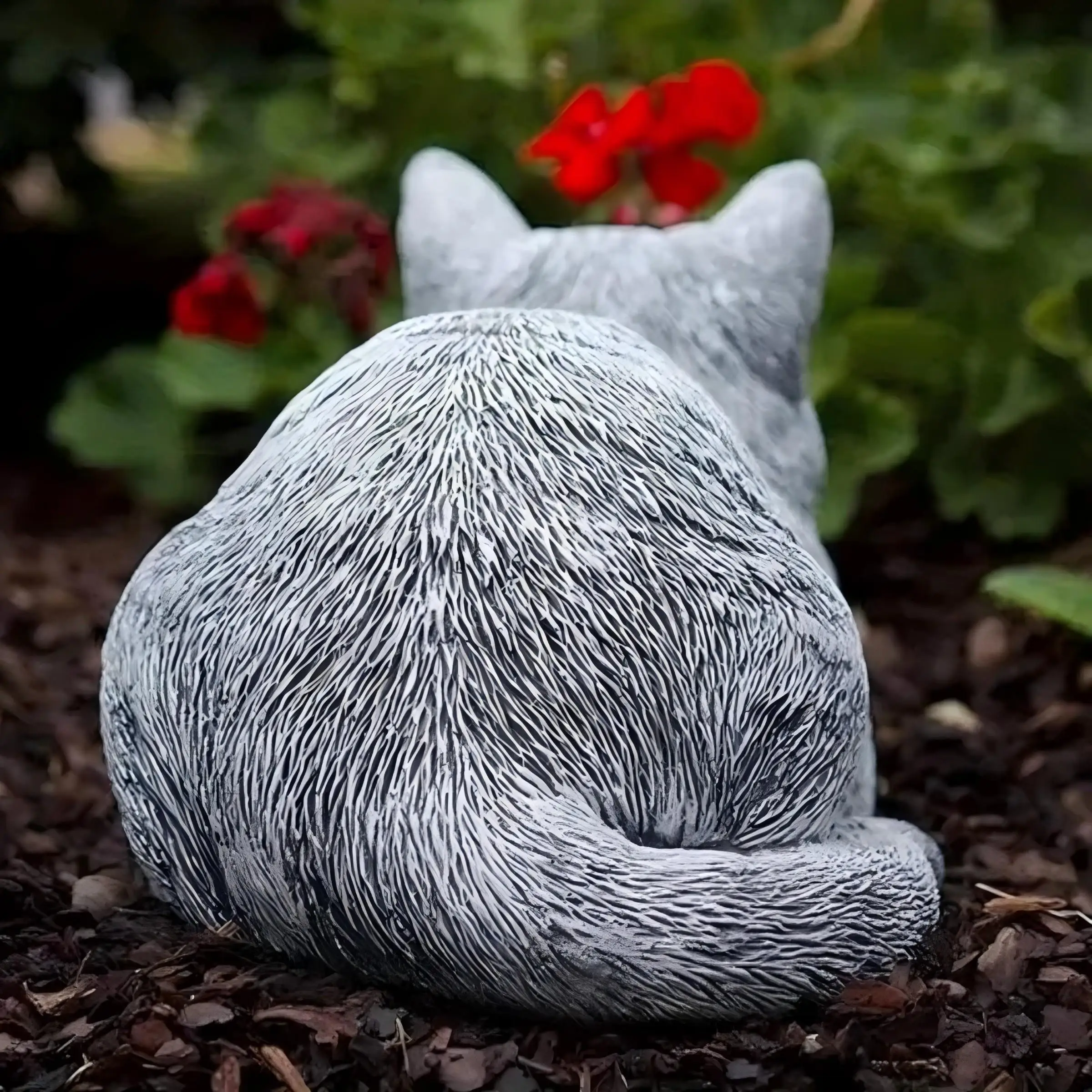 1 Resin Reclining Cat Statue - Realistic Garden Decoration, Suitable for Indoor and Outdoor Use, Electricity-Free Sculpture