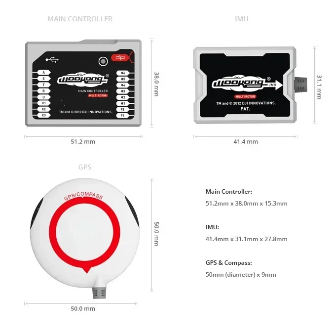 Specialized Multi-Axis Flight Control System Wookong-M Wkm Controller FC Compatible for DJI rotor platforms Quad HexaCopter