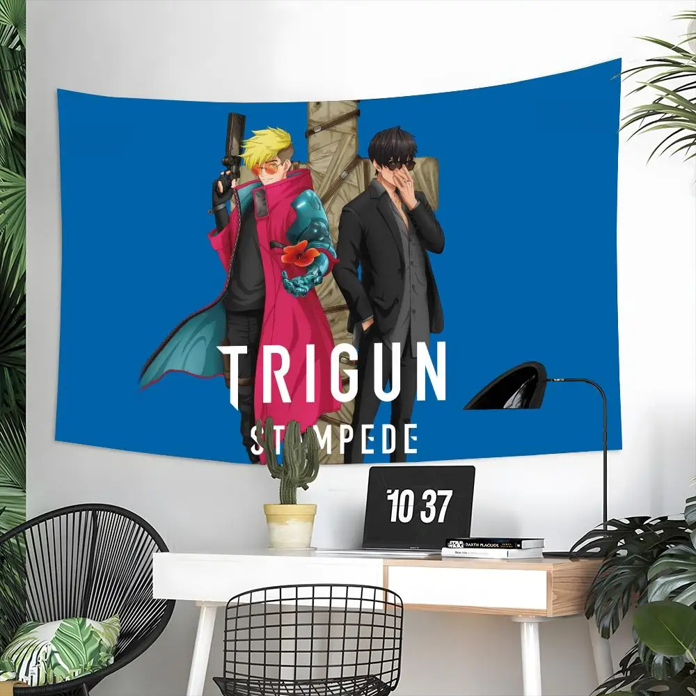Classic Anime T-TRIGUN STARGAZE Tapestry Microfiber Tapestry Wall Hanging Decor for Bedroom Living Room Home Outdoor Festival