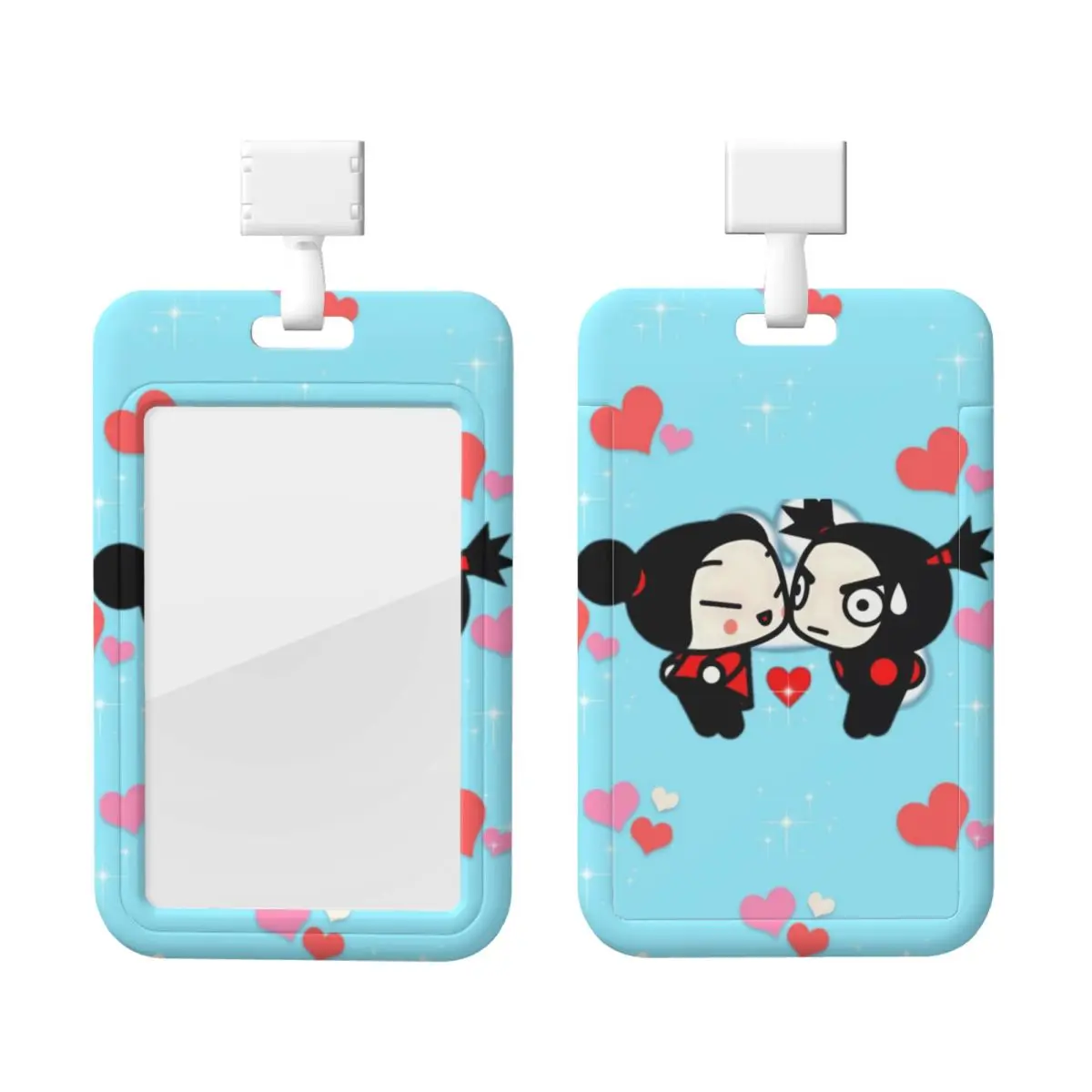 

Custom Cute Cartoon P-Pucca Film Credit Card Holders Neck Strap Lanyard ID Badge Card Holder For Hospitals Engineers Card Holder