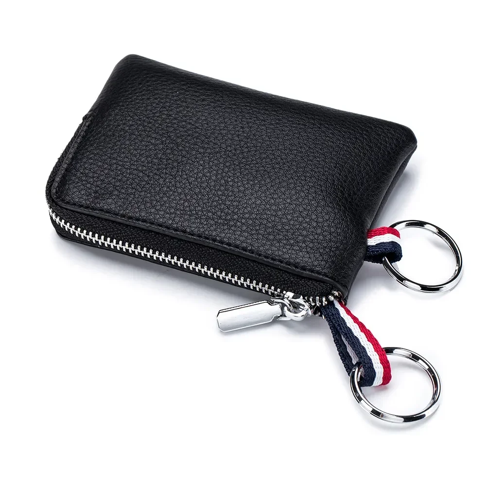 Men's Coin Purse Women Mini Wallet Split Leather Zipper Driver's License Key Case Card Holder Change Purse for Man Clutch Wallet