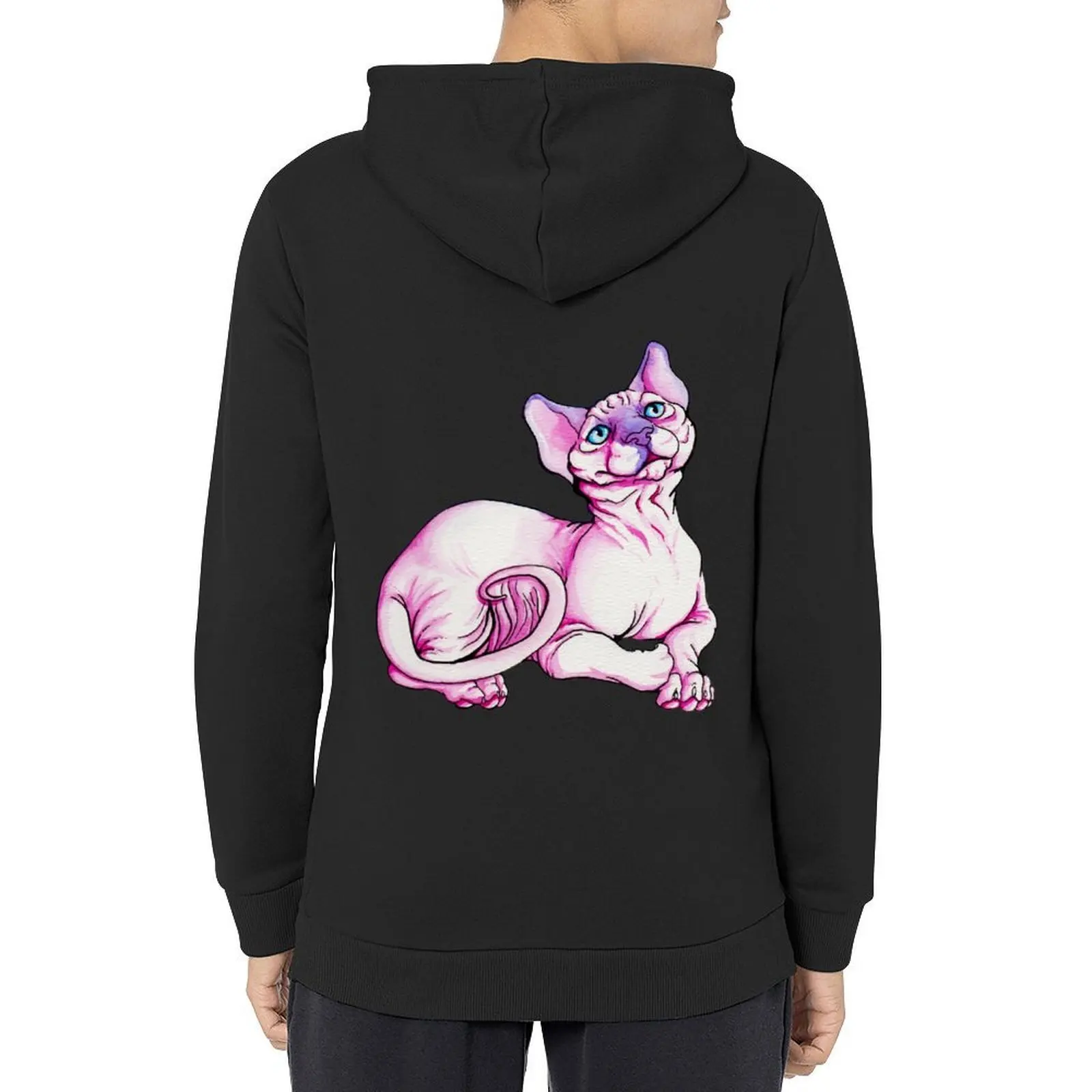 

Little pink Sphynx Hoodie men's winter sweater anime clothes autumn clothes autumn jacket men new in hoodies & sweat-shirt