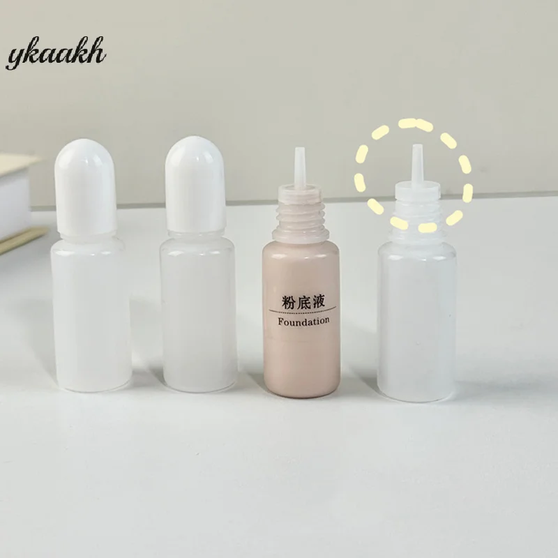 

10pcs Refillable Bottles With Cap Empty Dropper Bottle Transparent Plastic Foundation Cream Travel Cosmetic Sample Containers