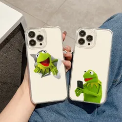 Disney kermit The Frog Memes Custodia per telefono per iPhone Mini 11 12 13 14 15 X Plus Pro Max SE XR Custodia trasparente