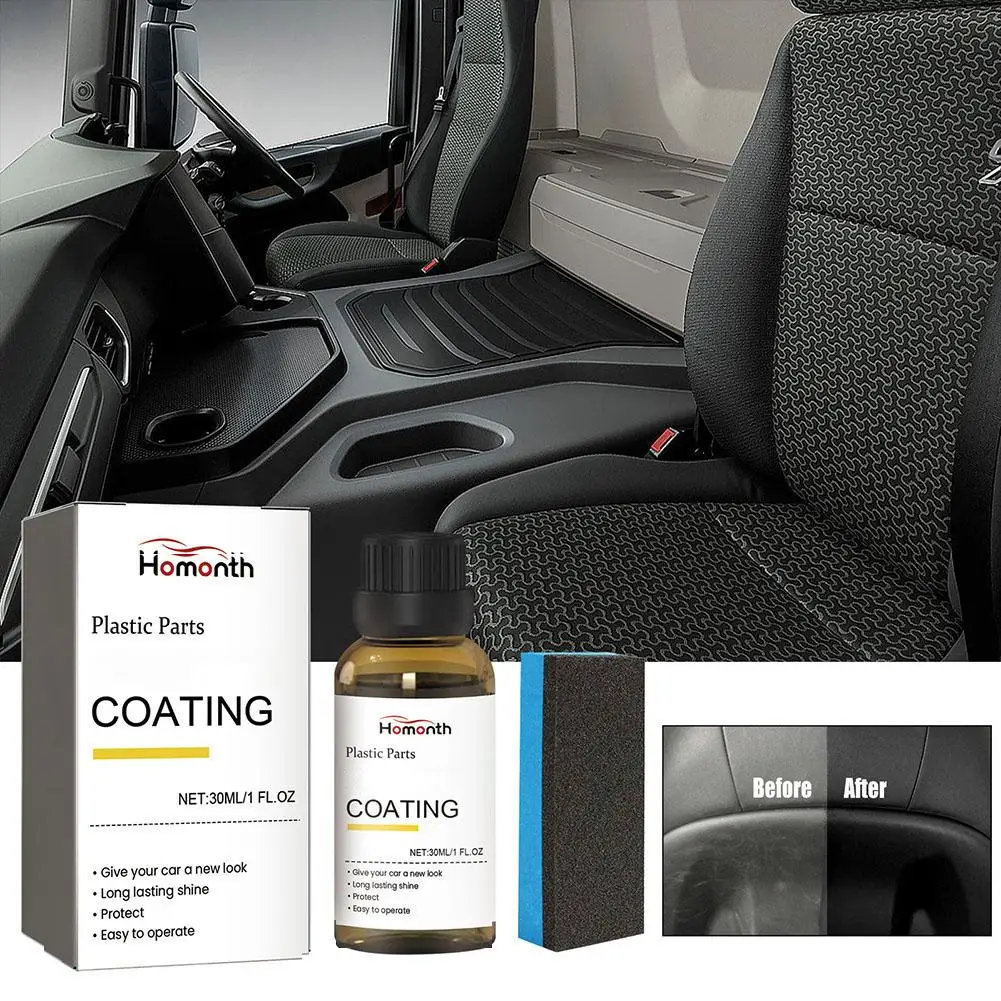 

30ml Car Refurbishing Agent Plastic Refurbished Plating Renovated Supplies Wax Agent Interior Crystal Auto Coating Panel Co N6D5