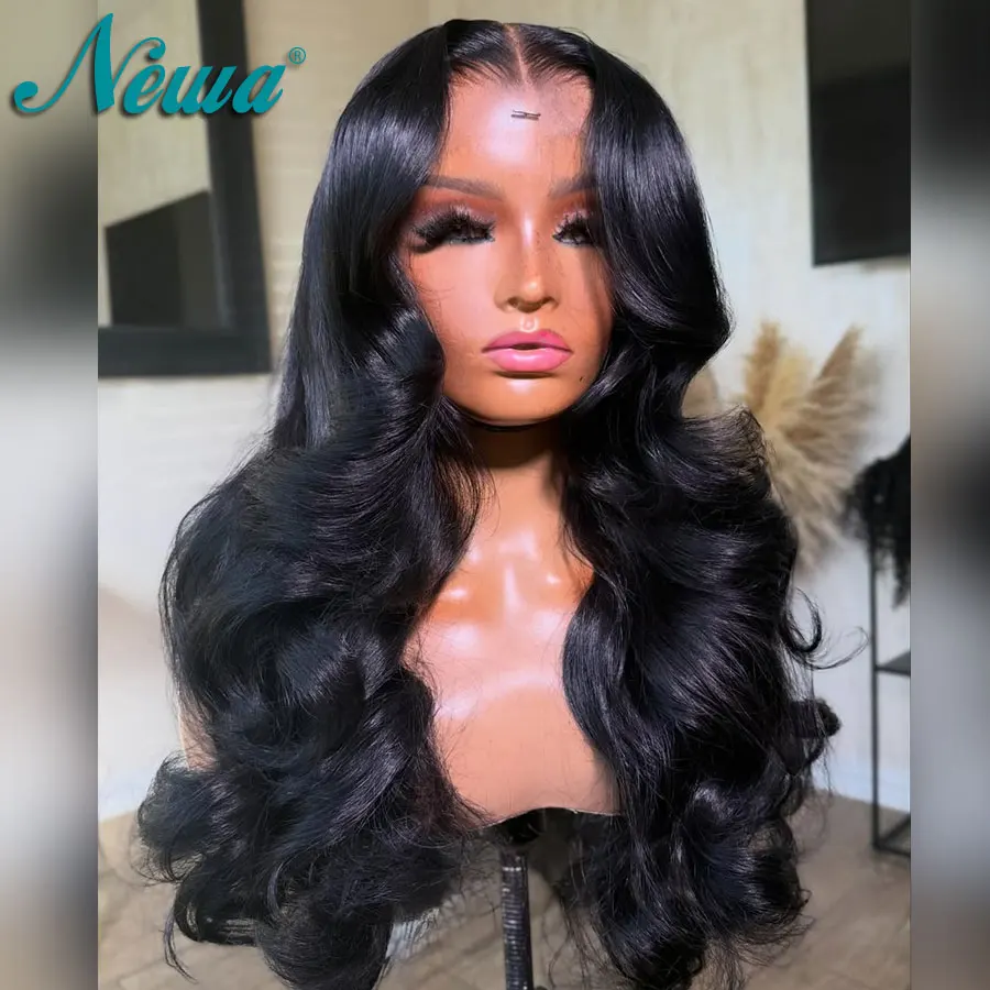 

Новый парик Newa Hair Skinlike Real HD Lace, предварительно сформированный, 13x6 HD Lace Full Frontal, натуральный черный, из человеческих волос, без клея, HD Closure Wigs