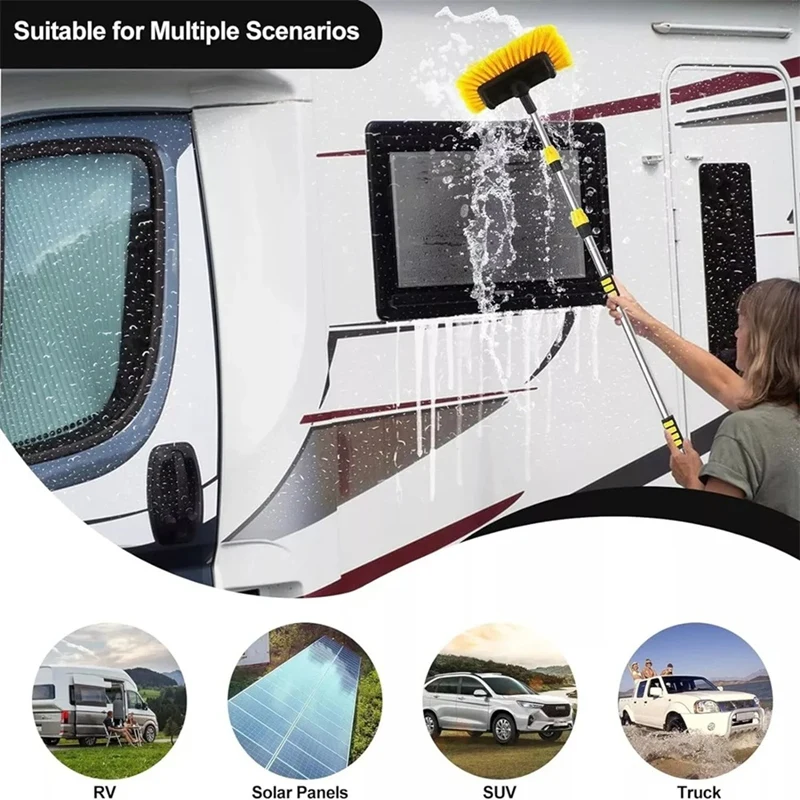 Car Automatic Telescopic Long Rod Sprays Water Brush Auto Windshield Window Wipe Cleaner Washing Tool