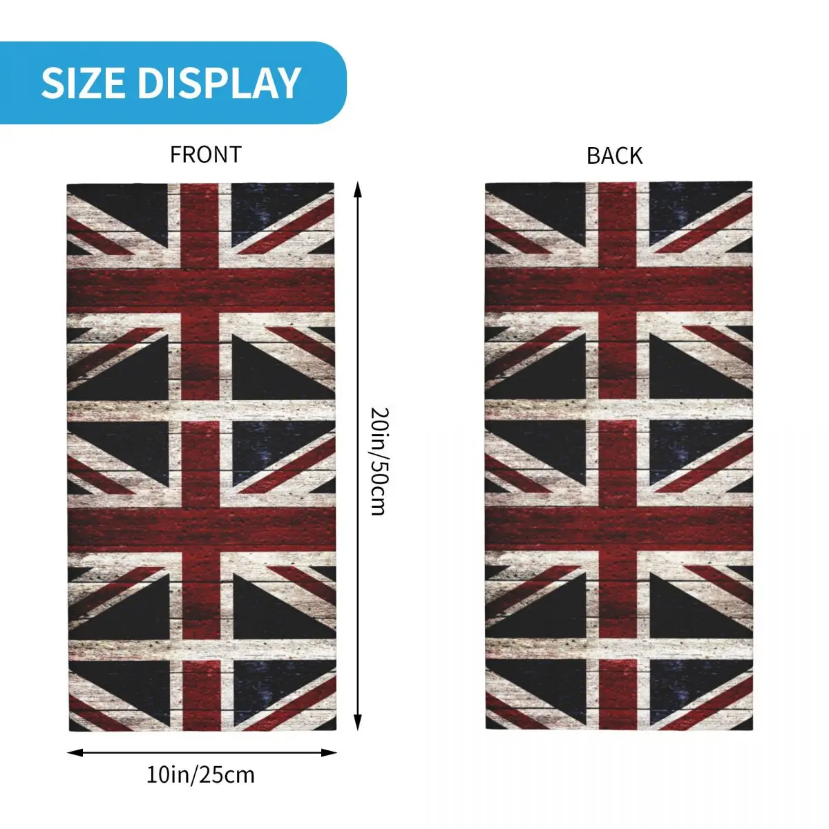 Union Flag Bandana Neck Gaiter Uk Kingdom Country Magic Scarf Multifunctional Headwear Cycling for Men Women Adult Breathable