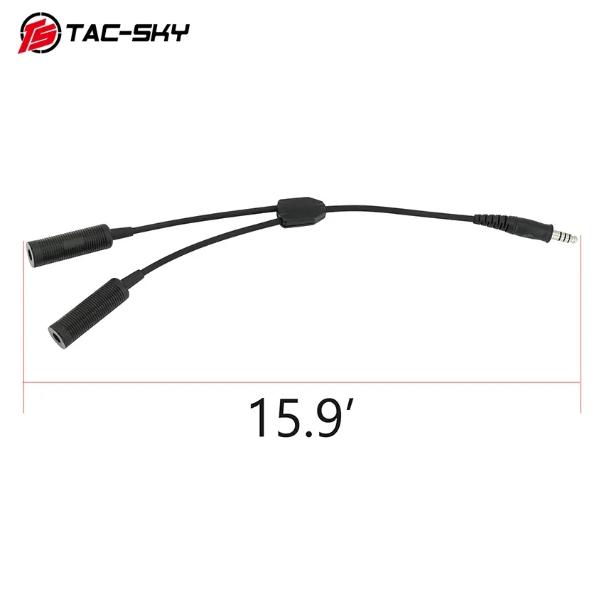 TS TAC-SKY TACTICAL HEADSET ACCESSORIES Single To Dual Communication Adapter For SORDIN COMTA Headsets