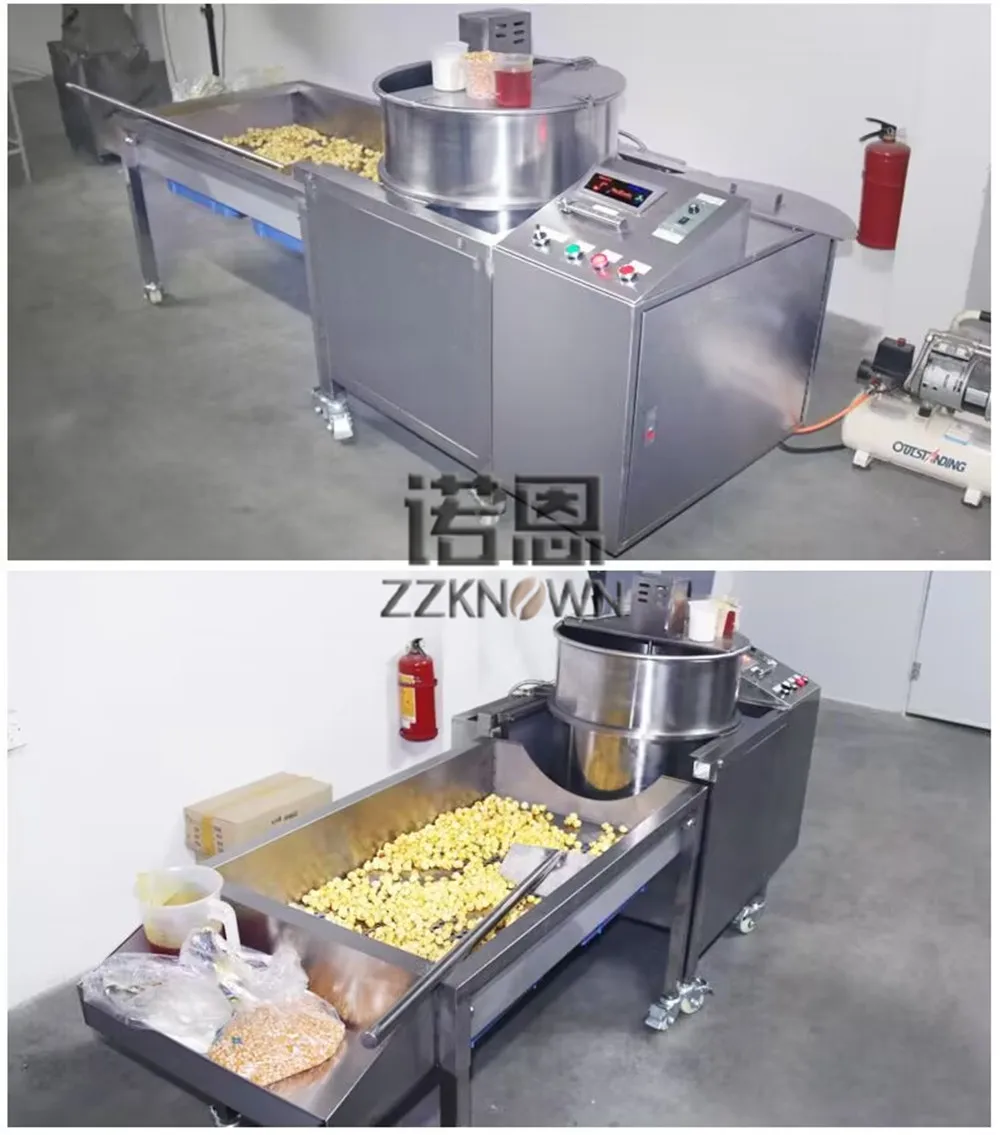 Macchina per popcorn elettromagnetica automatica commerciale di grandi dimensioni Macchina per popcorn elettrica con sfera di funghi sferica in stile americano