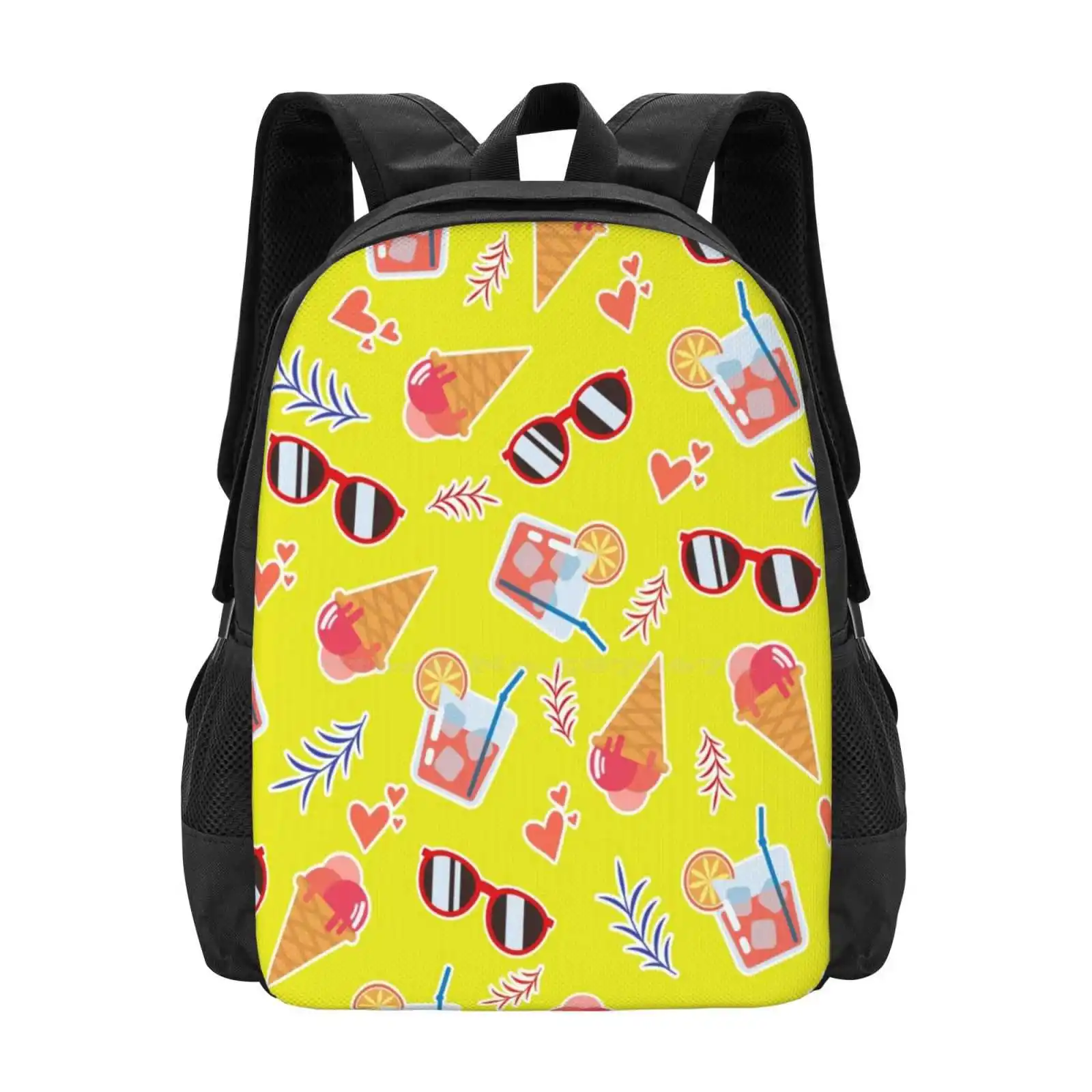 Mochila Padrão Cores Brilhantes, Venda quente Mochila, Sacos de moda para férias, Feliz feriado de verão, Cores brilhantes