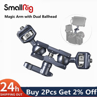 SmallRig Magic Arm Flexible Articulating Arm with 1/4 Screws, Field Monitor Mount with Dual Ballhead, Adjustable Magic Arm 3873