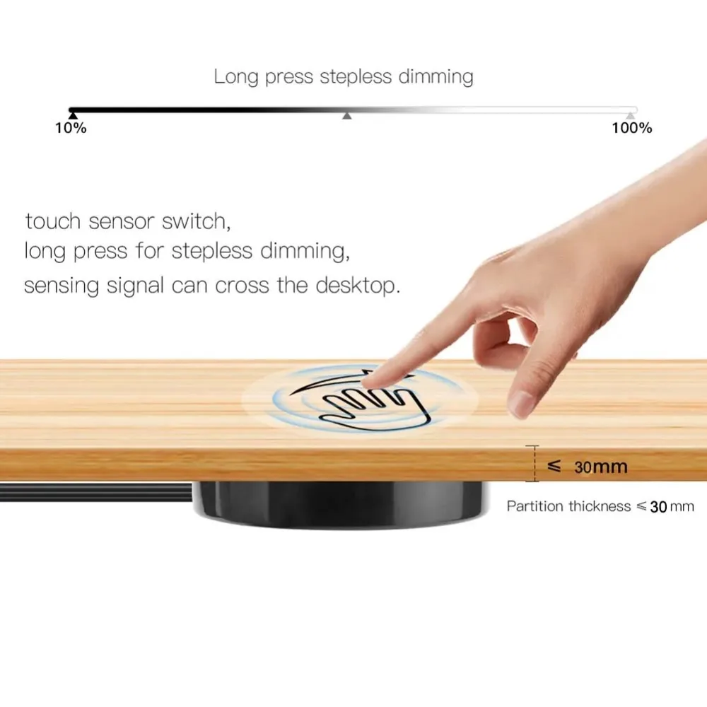 3.7~24V Dimmer Sensor Penetrating Switch Wood Panel Touch Switch 12V LED Dimmable Touch Sensing for Smart Home LED Light Strip
