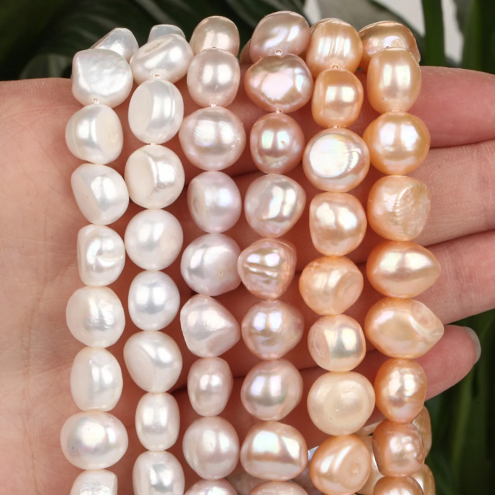 

10-11mm 2A Natural Freshwater Pearl Baroque Horizontal hole Irregular Beads For Jewelry Making DIY Necklace Bracelet Earrings