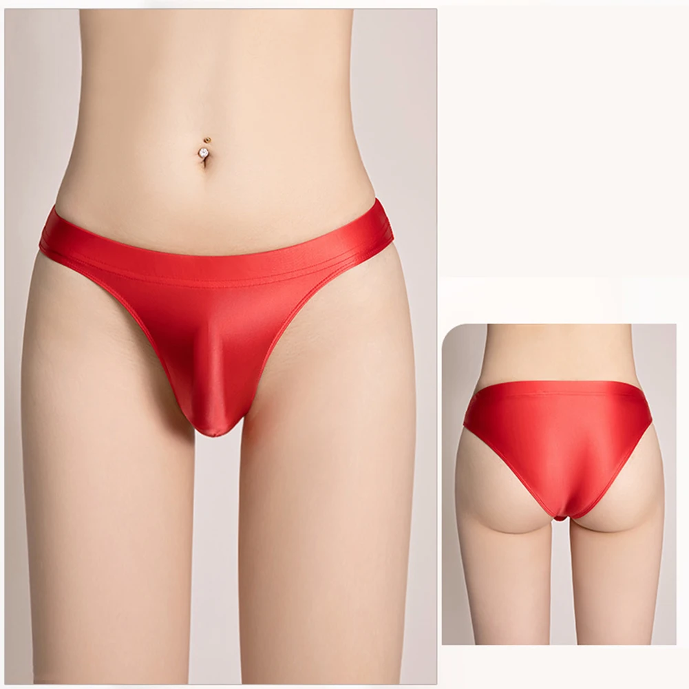 

Underpants Briefs Men Shiny Sissy Briefs Tight Stretch U Convex For Man Sexy Ultra-Thin Lingerie Low Rise Mens