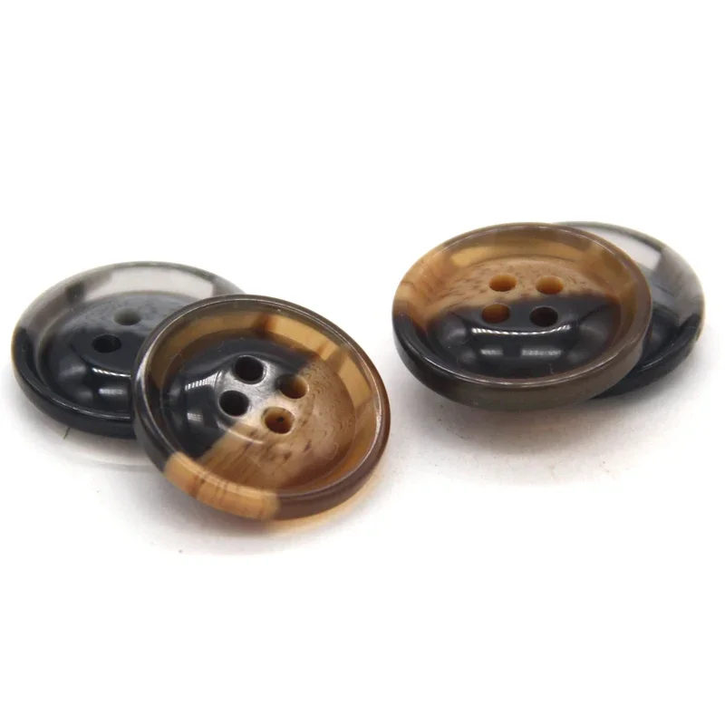 30mm Black Large Resin Horn Buttons For Clothes Men Suit Jacket Coat Blouse Decorative DIY Crafts Sewing Accessories Wholesale