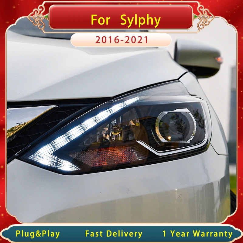 

Автомобильная головка светильник Nissan Sylphy 2016-2021 Sentra DRL дневная Рабочая лампа светильник Bi ксеноновая деталь в сборе