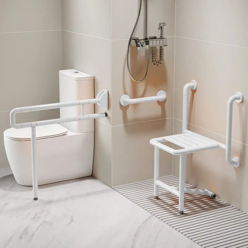 Senior-friendly remodeling Safety armrest Accessible bathroom Bath chair Elderly toilet Toilet armrest