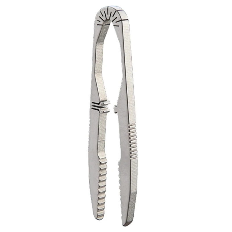 

Titaniums Steel Tweezer Outdoor Survivals Travel Small Tweezer Pocket Maintenance Tool for Camping Hikings Emergencies