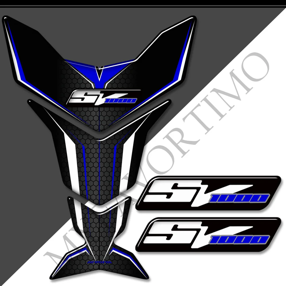 

For Suzuki SV1000 Motorcycle Fuel Tank Knee Protector 3D Fishbone Stickers for Enhanced Protection And Customization