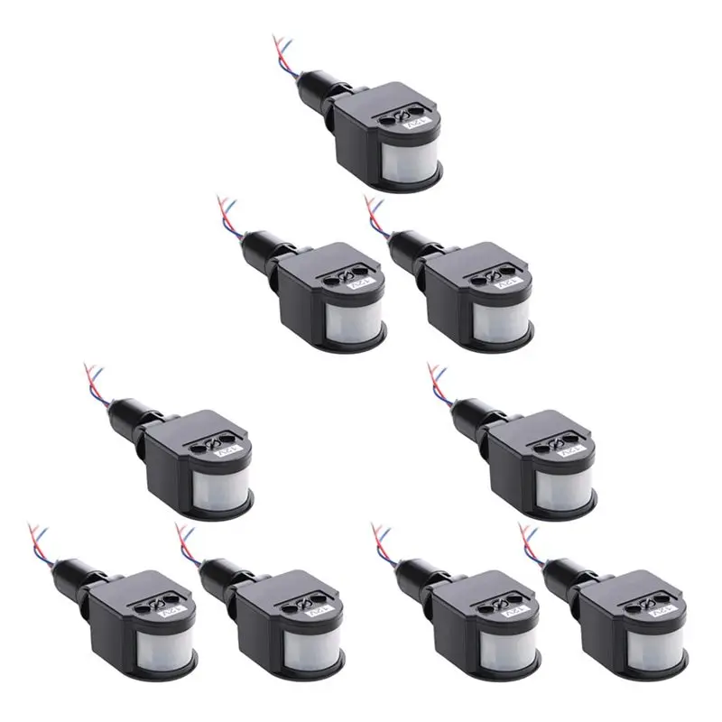 

BAAJ-9 Pcs Black Motion Detectors Motion Sensor Light Switch Outdoor Pir Direct Current 12V Motion Sensor Pir Sensor