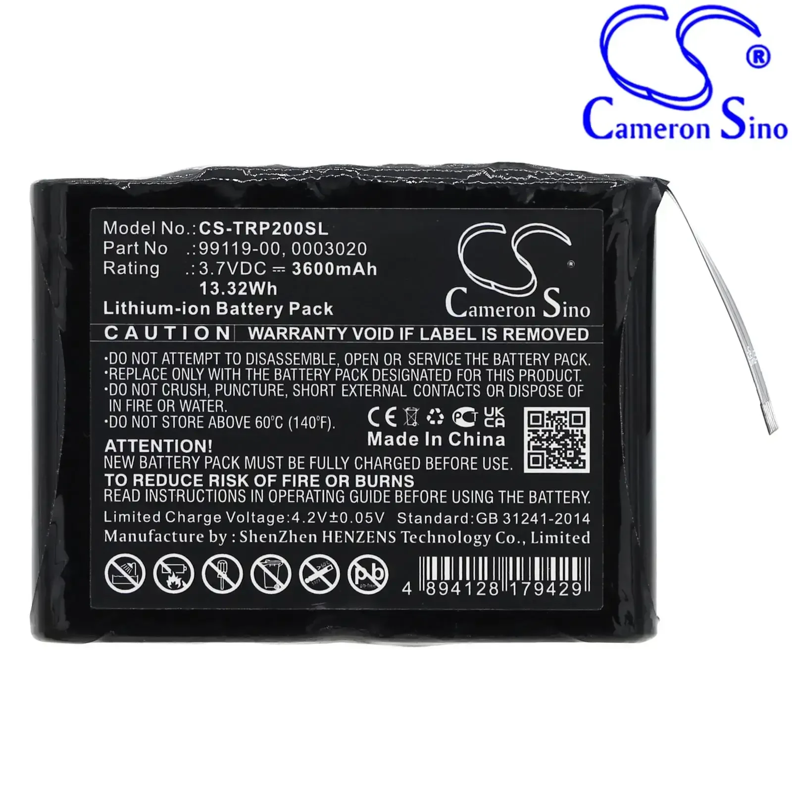 Cameron Sino 3600mAh GNSS Battery 99119-00, 0003020 for Trimble R1, PG200