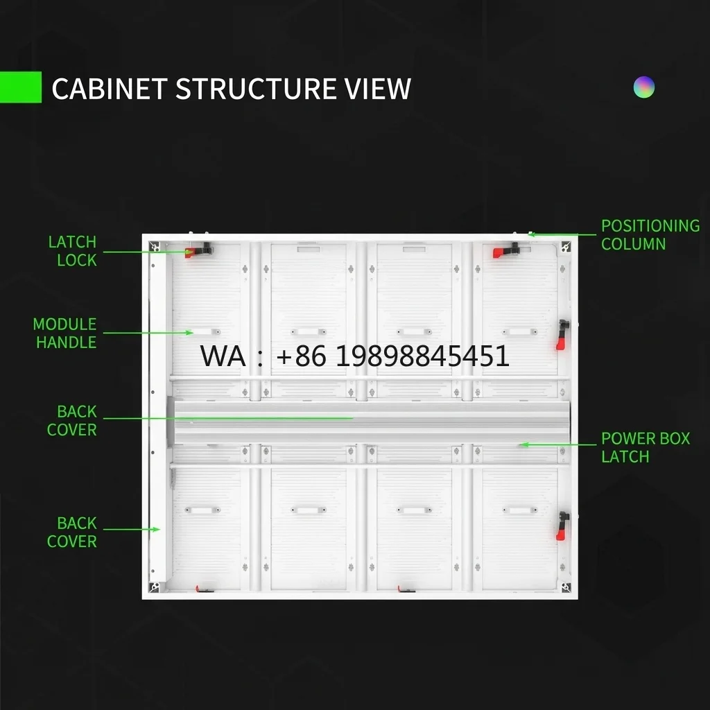 P10 LED Display Screen Outdoor White Aluminum Cabinet, Front and Rear Access Maintenance LED Screen Module