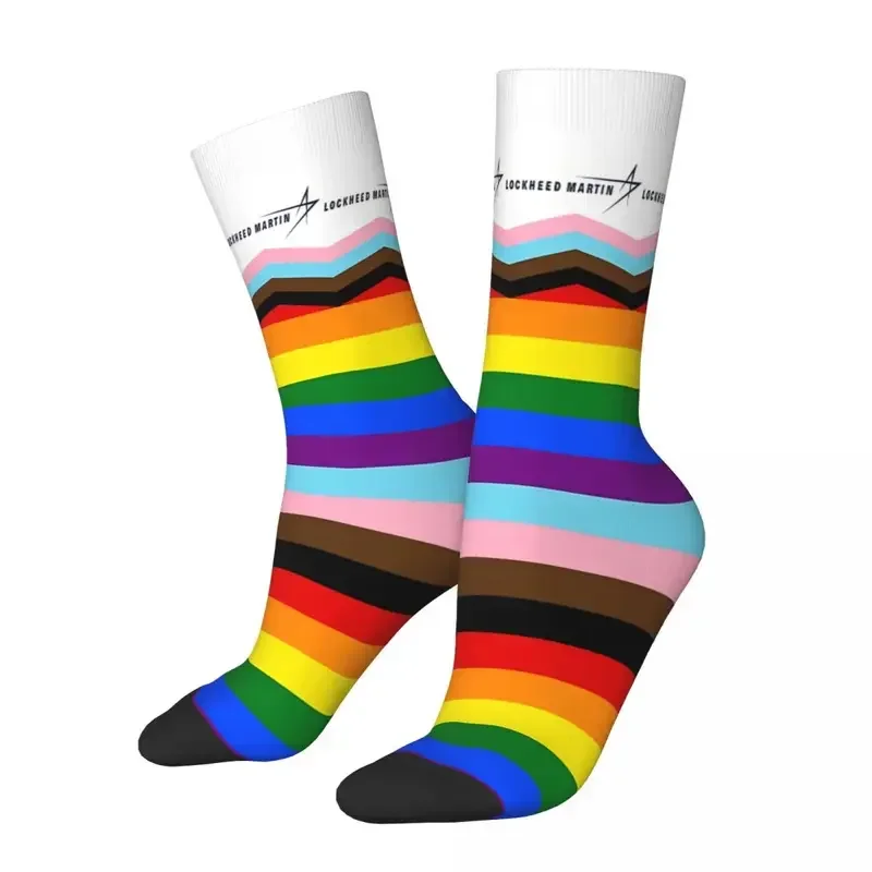 Y2K Lockheed Martin Gay Rride Calcetines Hombre Hombre Mujer Medias de otoño estampadas